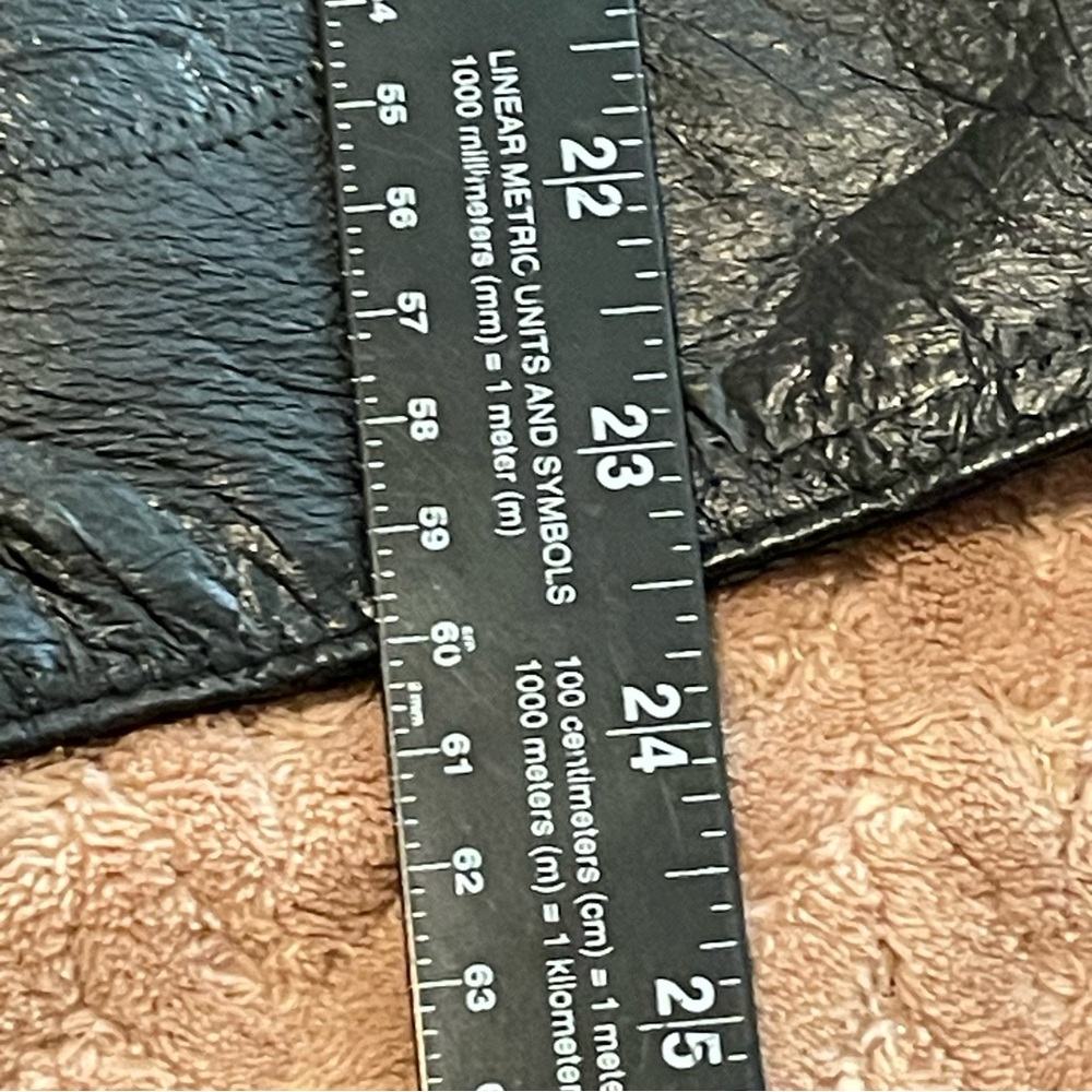 Leather Works Patchwork Black Genuine Leather Sna… - image 7